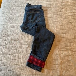 Eddie Bauer Boyfriend Flannel Lined Jeans